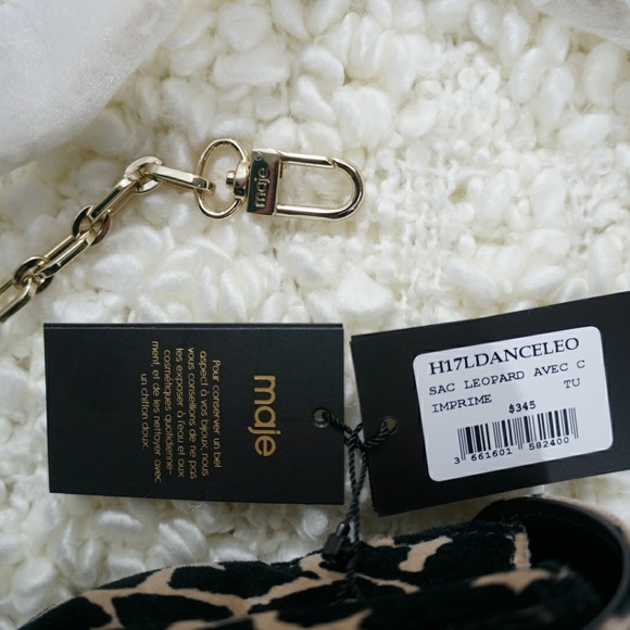 NWT Maje Leopard Print Evening Bag - Picture 3 of 8